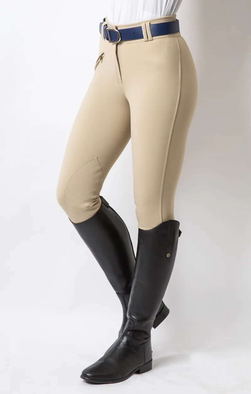 Equetech Ladies Foxhunter Hybrid Breech Beige-2